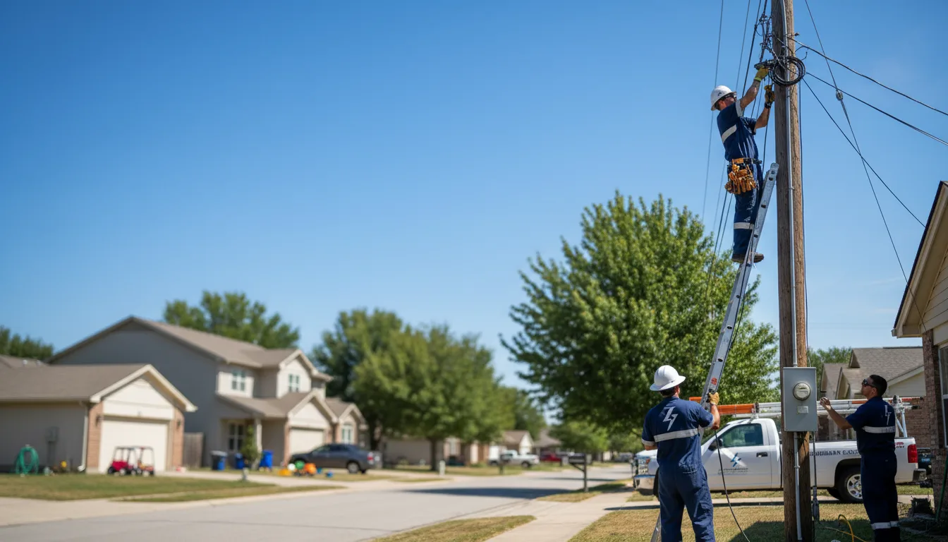 Residential electrician providing installation services in Mcclelland, IA